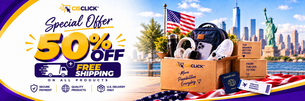 CISCLICK special offer: 50% off plus free shipping on all products. Secure payment. Quality products. U.S. delivery only.